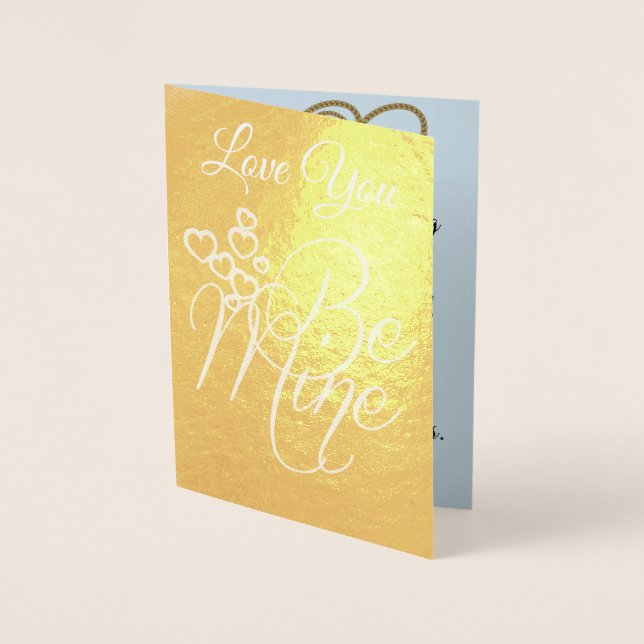 Cartão Metalizado Amor Coração Romântica Flora Amor Destino (Frente)