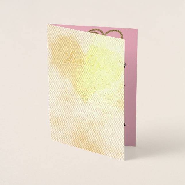 Cartão Metalizado Amor Coração Romântico Beijo Amor Destino (Frente)