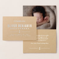 Anchor Silver Foil - Apresentando Bebê - Obrigado
