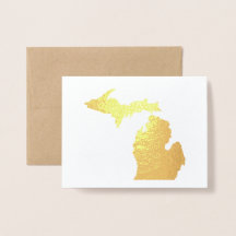 Ancora do mapa estatal de Michigan Dourada ou Silv