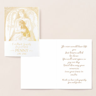 Cartão Metalizado Angela Simpatia por Perda de Black Tan Dachshund