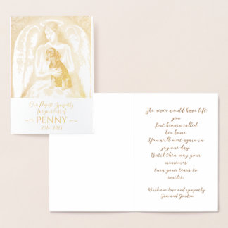 Cartão Metalizado Angela Simpatia por Perda de Black Tan Dachshund