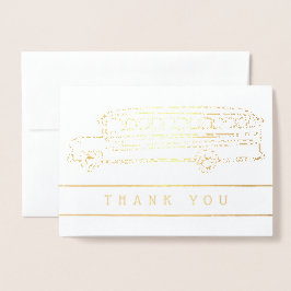 Cartão Metalizado Apreciação do motorista do ônibus escolar Obrigado