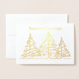 Cartão Metalizado Árvore de Natal Gráfica Art Déco Foto Natal