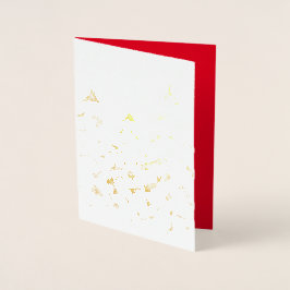 Cartão Metalizado Árvores de Natal Elegante Spark Glam Ouro Real