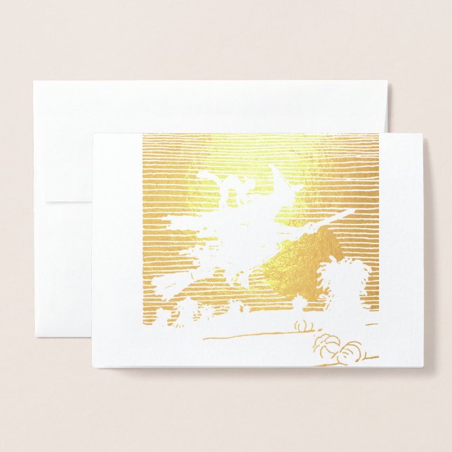 CARTÃO METALIZADO ASSISTISMO EM UMA SALA FELIZ SEMELHANTE (Frente com envelope)