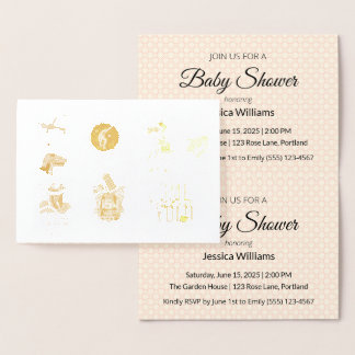 Cartão Metalizado Atualização do Cute Boho Baby Shower