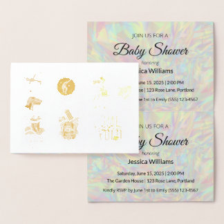 Cartão Metalizado Atualização do Cute Boho Baby Shower