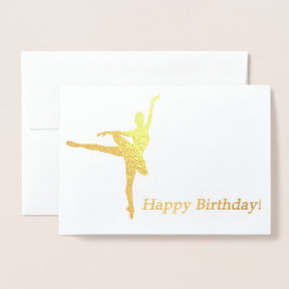 Cartão Metalizado Ballerina Birthday Card