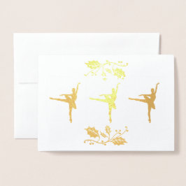 Cartão Metalizado Ballerina Christmas