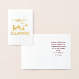 Cartão Metalizado Bem-vindo à Floresta do Urso da Califórnia