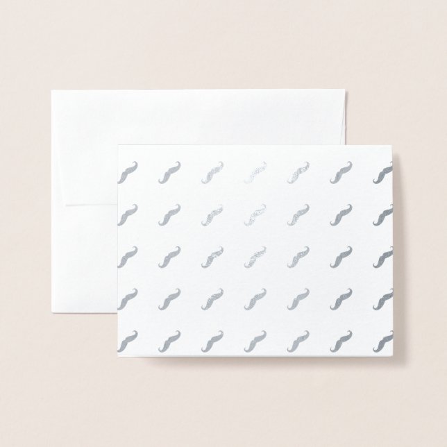 Cartão Metalizado bigodes (Frente com envelope)