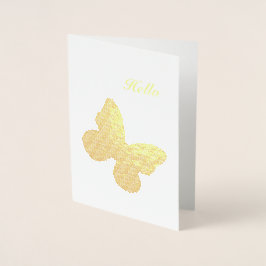 Cartão Metalizado Borboleta
