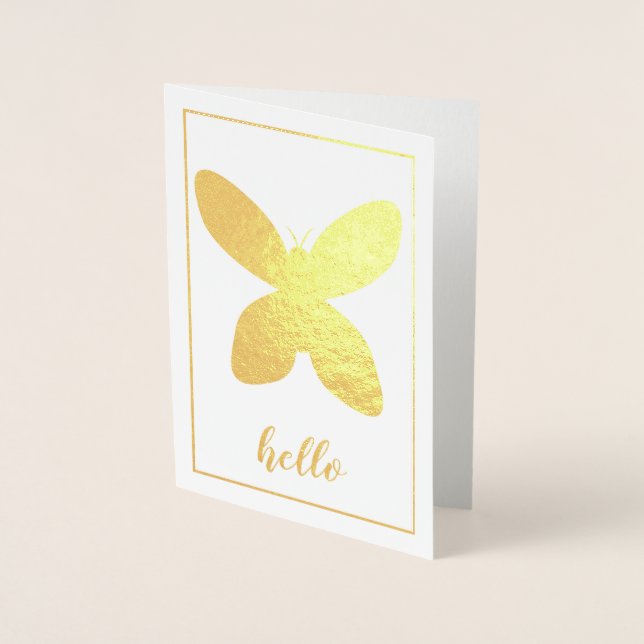 Cartão Metalizado Borboleta Básica (Frente)