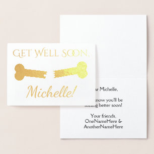 Cartão Metalizado Broken Bone "Get Good Logo" + Nome Personalizado, 