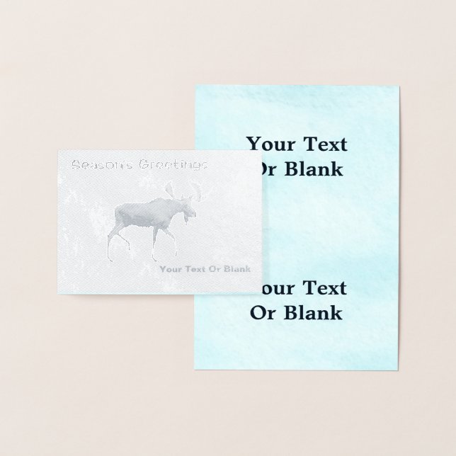 Cartão Metalizado Bull Moose - Saudações da Estação (Exibição)