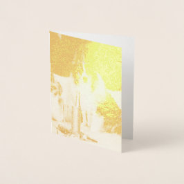 Cartão Metalizado Cães Celebrando Ano Novo