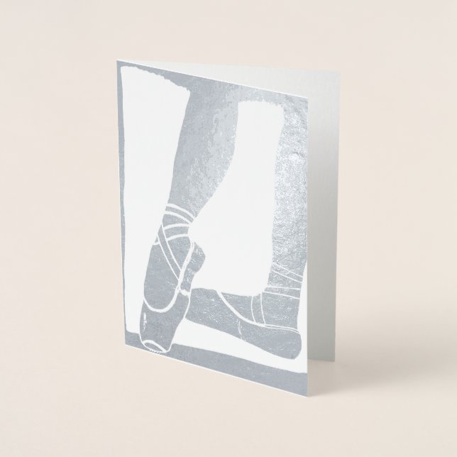 Cartão Metalizado Calçados do balé (Frente)