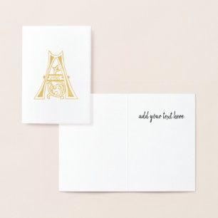 Cartão Metalizado Capital Decorativo Botânico Medieval A