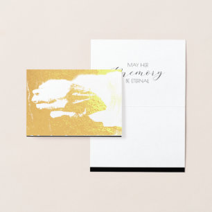 Cartão Metalizado Carta de Ouro de Adeus Velho Verdadeiro