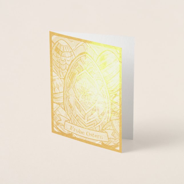 Cartão Metalizado Cartoon Osteriterbiger mit Ostereier 13553 (Frente)