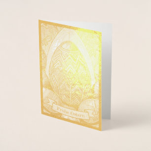 Cartão Metalizado Cartoon Osteriterbiger mit Ostereier 50085