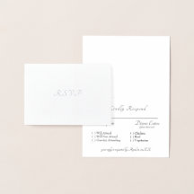 Casamento de RSVP de Foil de Prata Formal