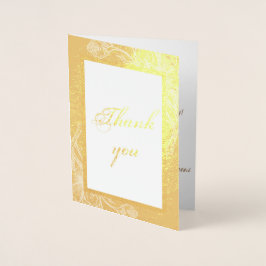 Cartão Metalizado Casamento Fotográfico Chic Dourado Faux Metal Muit