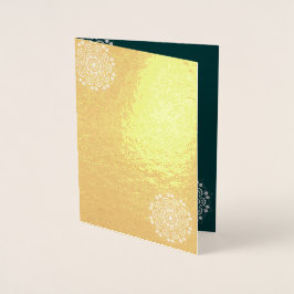 Cartão Metalizado casamento verde texurizado