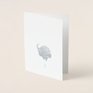 Cartão Metalizado Cassowary (Casuarius casuarius)