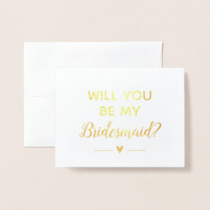 Cartão Metalizado Chic Dourado Você Será Minha Proposta Da Bridesm