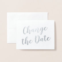 Chic Elegant Mude a Data Casando Prata