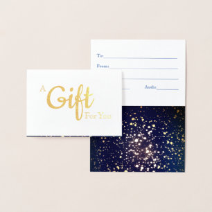 Cartão Metalizado Chic Salon Spa Foil Gift Card