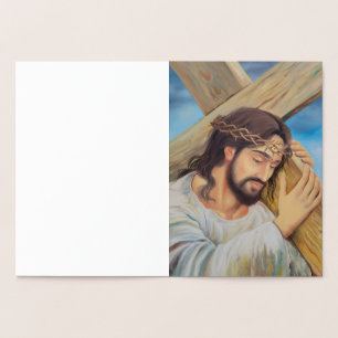Cartão Metalizado Christian Faith Jesus Cristo