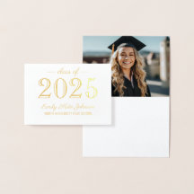 Classe de 2023 Graduação Elegante Obrigado Dourado