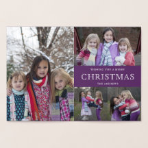 Colagem de Fotos de Natal Purple Winter