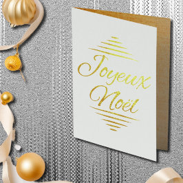 Cartão Metalizado Colagem Noel a Paris - ouro