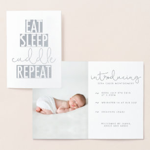 Cartão Metalizado COMA, DURMA, afague, REPITA