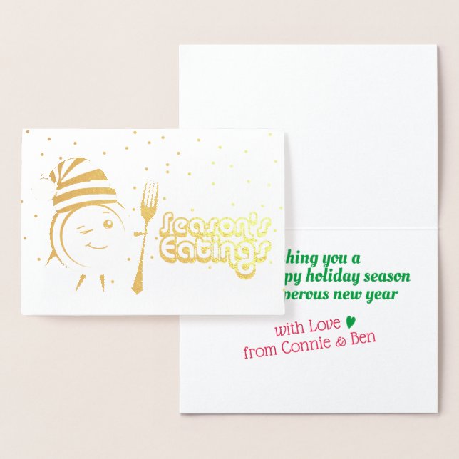 Cartão Metalizado Comidas das estações retrô placa biscoito de Natal (Exibição)