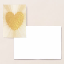 Cartão Metalizado Coração do amor