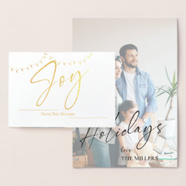 Cartão Metalizado Corda com Nome da Família de Fotos de Joia Bonita