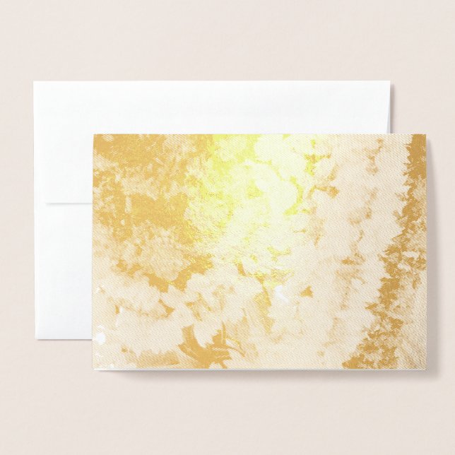 Cartão Metalizado Coroa de flores indiana (Frente com envelope)