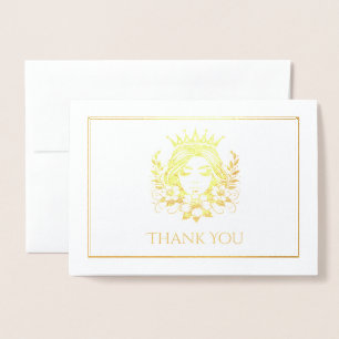 Cartão Metalizado Coroa Rainha Pageante