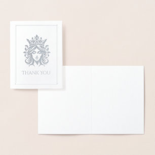 Cartão Metalizado Coroa Rainha Pageante