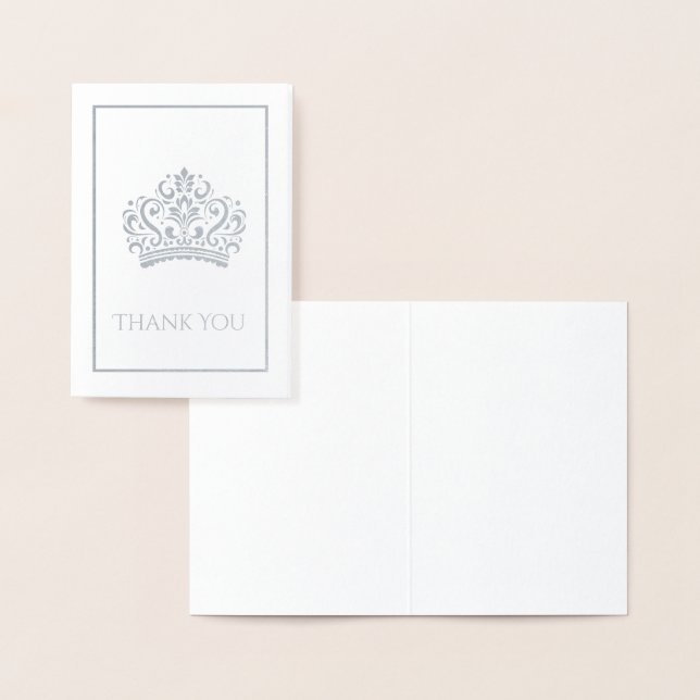 Cartão Metalizado Coroa Rainha Pageante (Exibição)