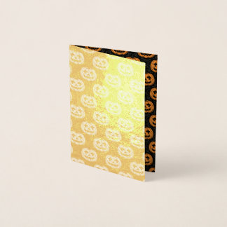 Cartão Metalizado Crânio de Abóbora