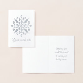 Cartão Metalizado Crie Seu Próprio Floco de Neve Tribal em Folha de 