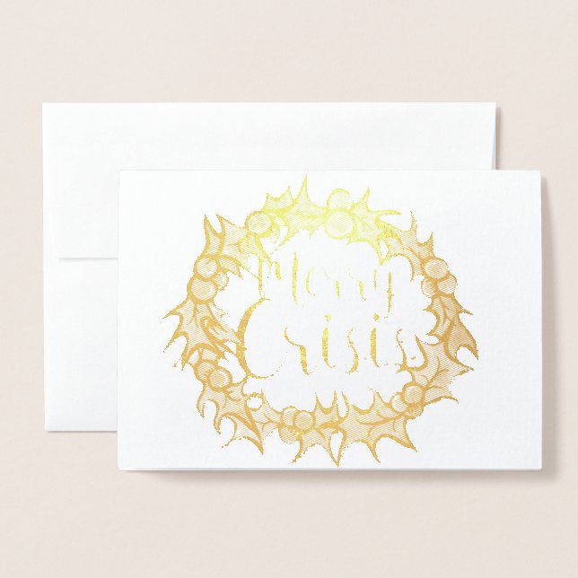 Cartão Metalizado Crise Alegre (Frente com envelope)