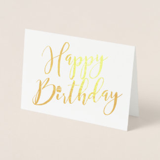 Cartão Metalizado Cupcake de aniversário feliz personalizado