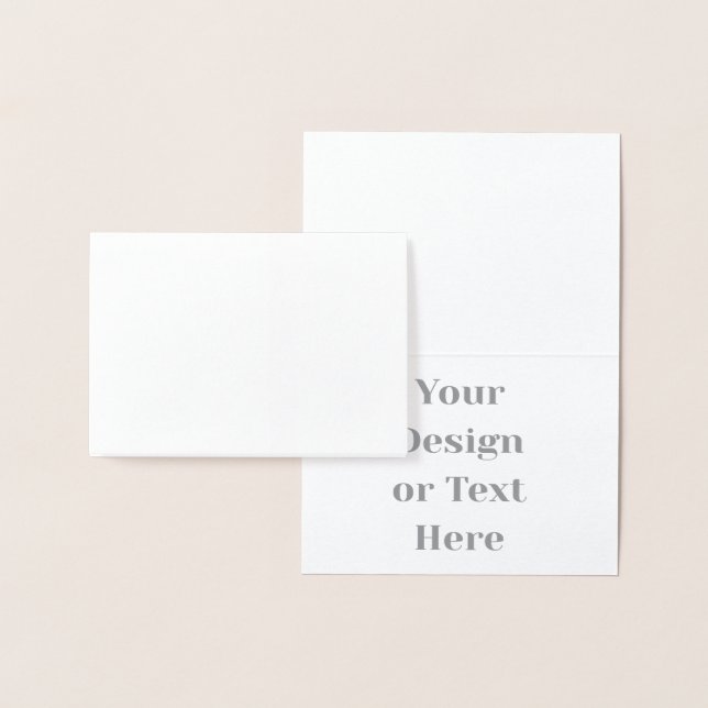 Cartão Metalizado Customizable Your Design or Text Here Personalized (Exibição)